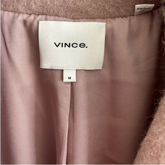 Vince Texture Wool Alpaca Long Coat Mauve Orchid Pink - Picture 8 of 10